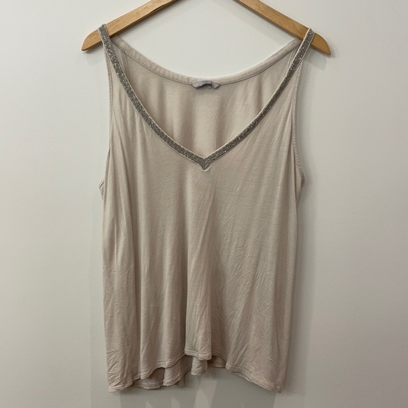 H&M, Tank Top, Beaded V Neck, No Size - Picture 1 of 8
